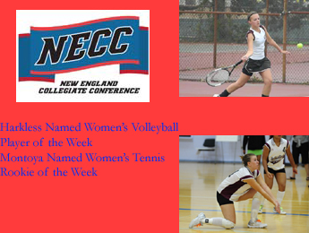 Harkless and Montoya Earn NECC Weekly Honors
