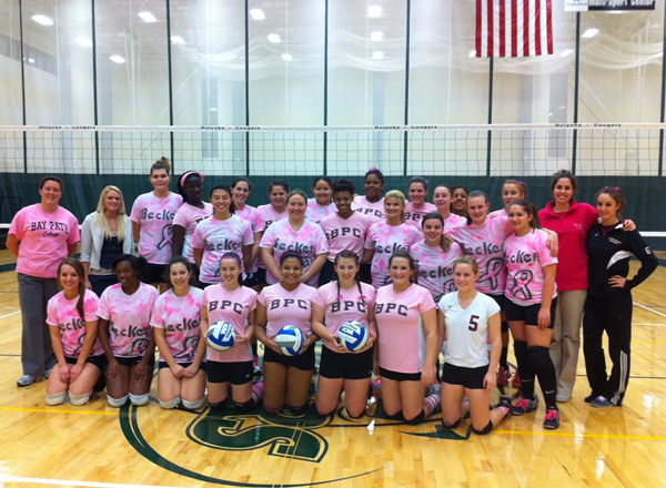 Bay Path Continues Winning Streak Defeating NECC Rival Becker 3-0 on Dig Pink Senior Night