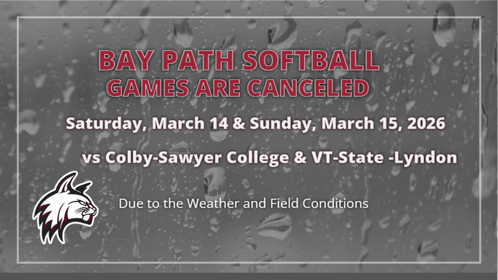 Weekend Games are Canceled for Bay Path University Softball